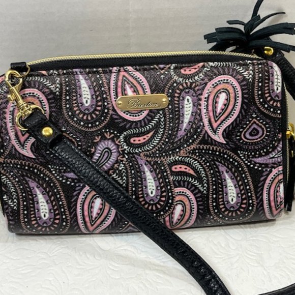 Buxton Pretty Paisley Ultimate Zip Around Organizer Crossbody Shoulder Bag - Picture 7 of 13